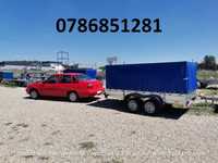 Remorca 750 kg Tandem ATV Moto Apicola Cargo Marfa Prelata