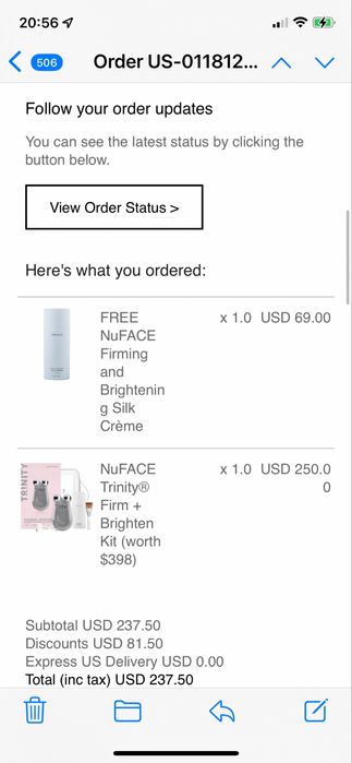 Device rejuvenare ten NuFace cumparat din SUA