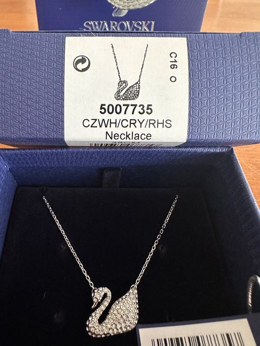 Колие Сваровски - Swarovski бял лебед