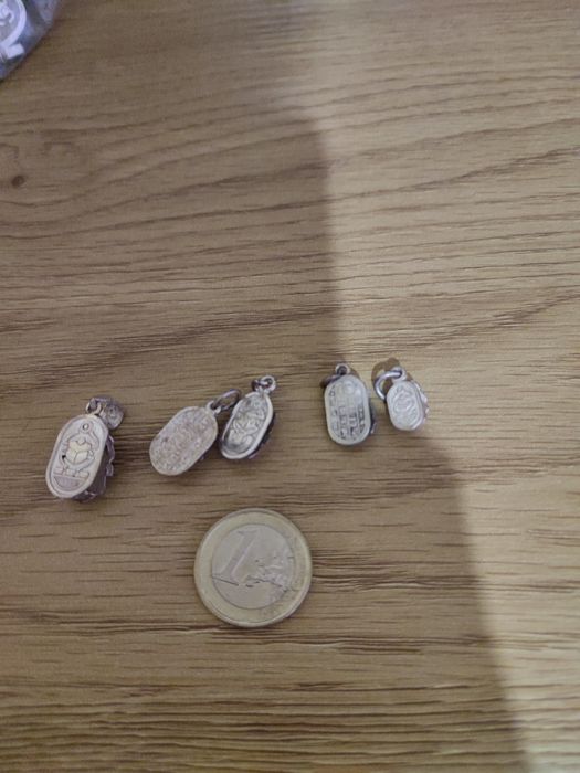 Lot 5 pandantive scarabeu egiptean argint 925 – protecție și noroc,