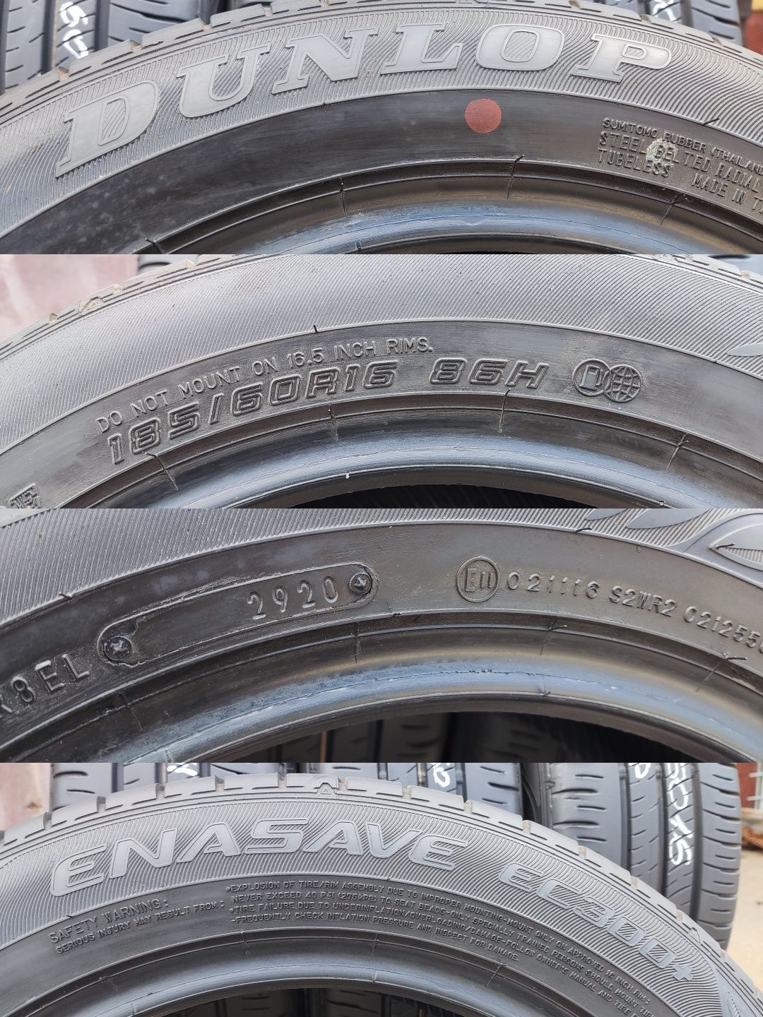 4бр. летни гуми 185/60/16 Dunlop Enasave EC300+
дот20
7мм
Много добро
