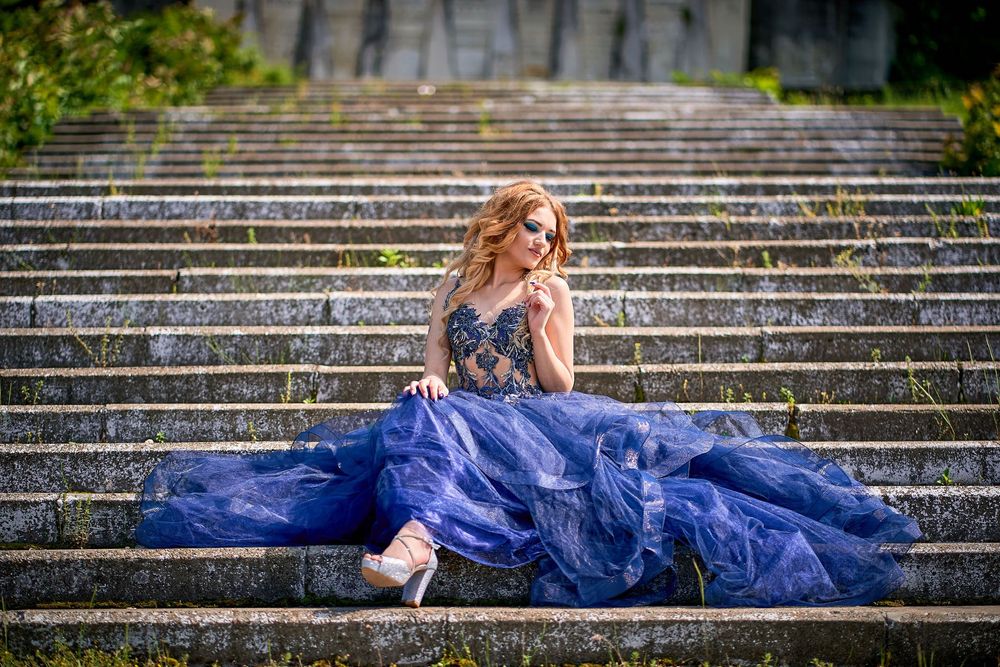 Бална Рокля тъмно синя