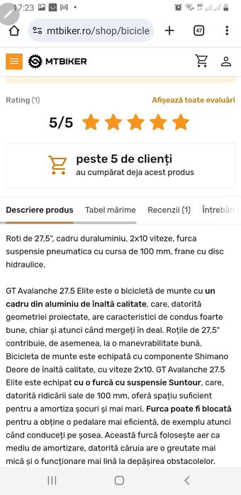 Bicicleta mtb Gt Avalanche 2021 Elite