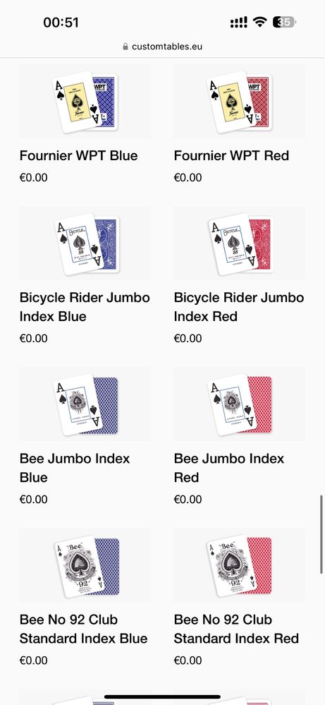 Carti de joc de plastic copag modiano fournier kem bee bycicle aviator