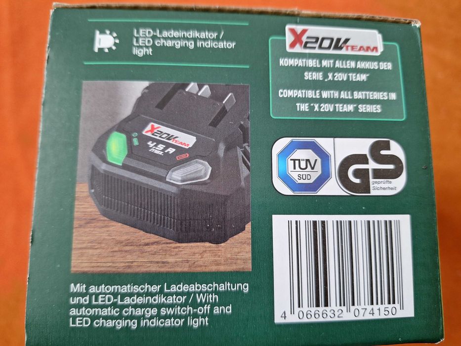 Incarcator de Baterii Parkside 20 V  - tip -  PLG 20 C3 ,  4.5 A