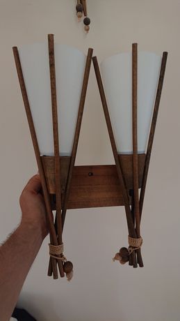 lampa lemn clasica, aplica vintage lemn