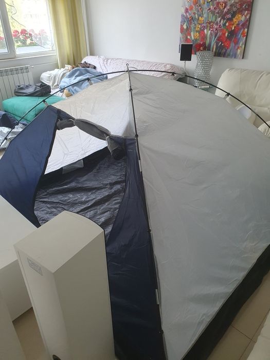 Paravan camping 4 persoane 200X220 prelată suplimentară anti UV