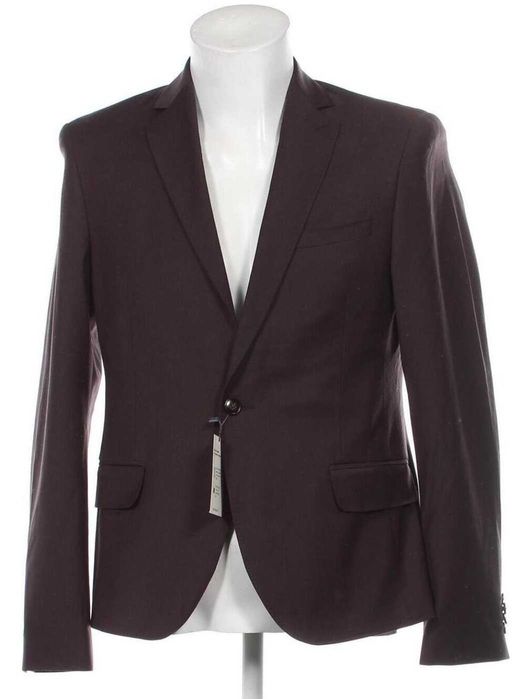 Sacou blazer slim 50 L premium Devred NOU lana super 110's maro inchis