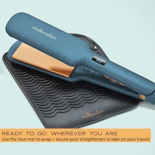 Нова Широка Преса за Коса mdlondon PHAT Идеална за Гъста и Дълга Коса