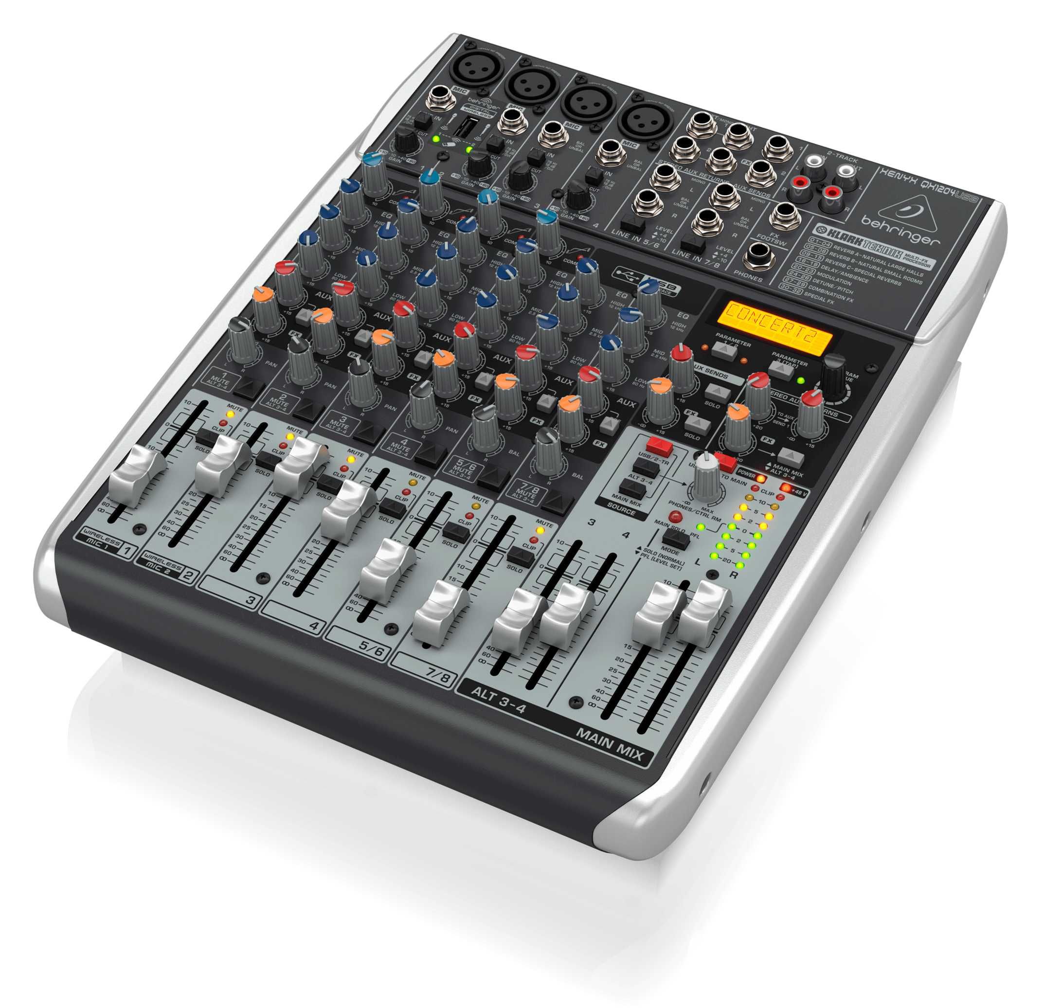 Микшерный пульт BEHRINGER XENYX QX1204USB Klark Teknik.