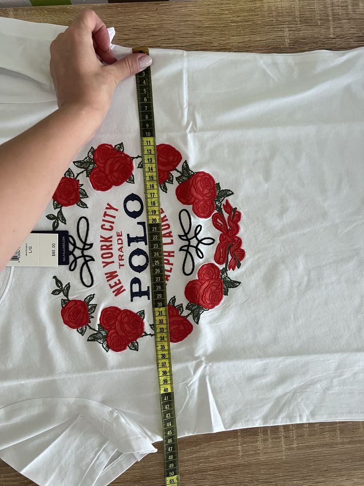 Tricou dama Ralph Lauren brodat L