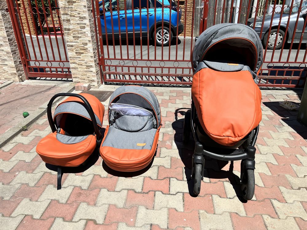 Carucior Krausman 3 in 1 Nexxo orange