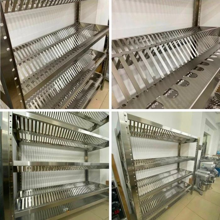 Стеллаж Для Посуды Хранения Металлический Производственный С Полками