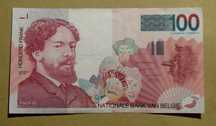 Bancnotă James Ensor 100 de franci Belgieni!