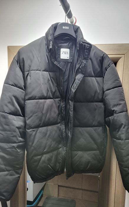 geaca puf zara matlasata boxy fit marime M purtata