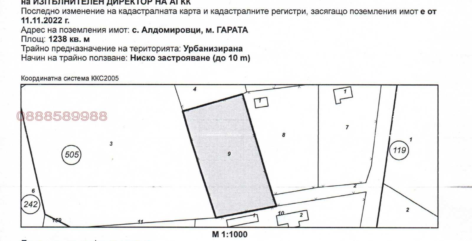 Парцел в с. Алдомировци продава