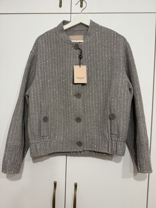 Вълнено бомбър яке Twinset