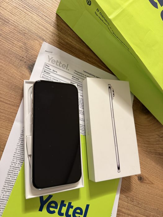 IPhone 17 Air Йеттел Гаранционен като НОВ ! Cloud White - Бял !
