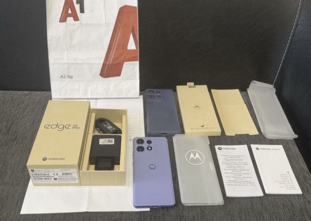 КАТО НОВ 512GB Motorola EDGE 50 Pro A1 Гаранция 2026г. Luxe Lavender