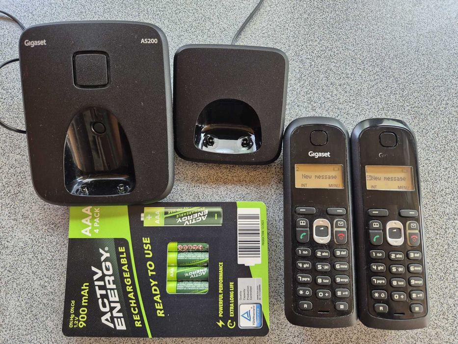 Set telefoane fara fir( cordless), Gigaset AS 200, cu acumulatori noi