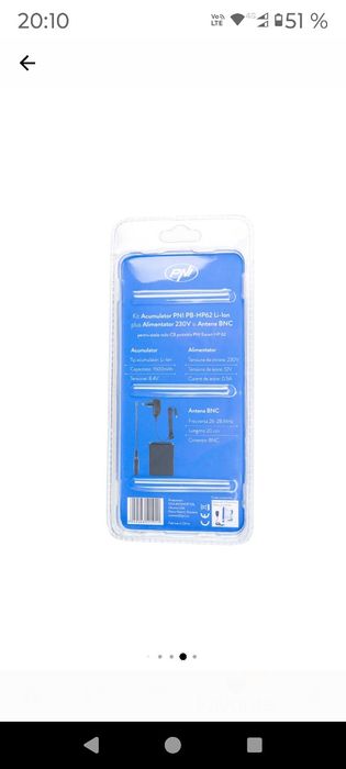 Antena și acumulator pentru statie CB,statie auto mobila ,Escort HP 62