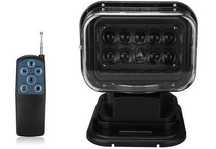 Proiector LED Suparee, 50W, cu telecomanda radio, negru