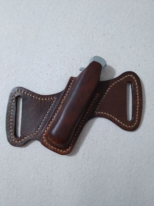 Briceag GANZO cu toc din piele naturala