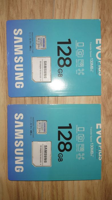 Vând card de memorie Samsung EVO PLUS 128GB microsdxc UHS-I A2 V30 4K