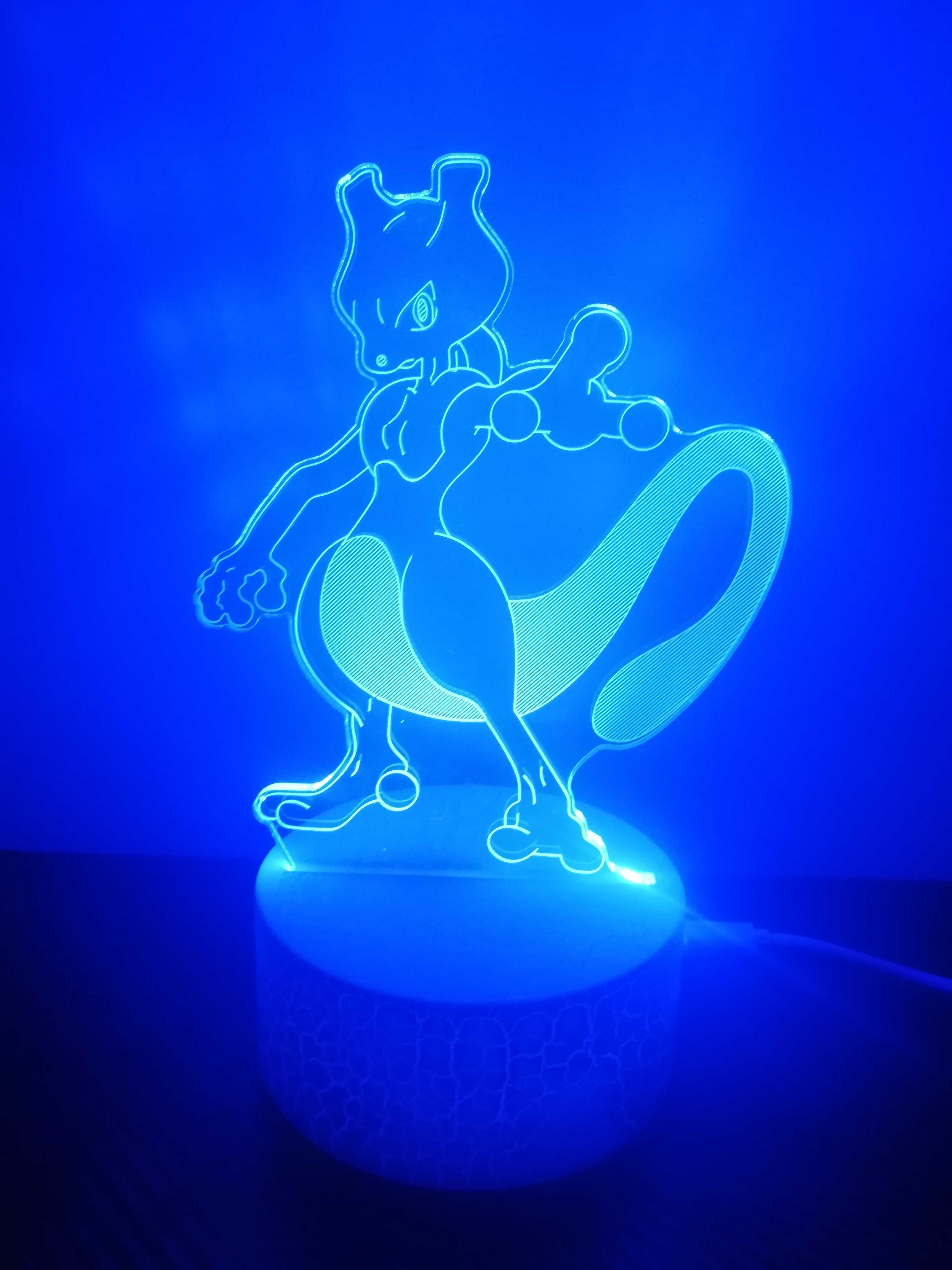 Lampi Neon cu iluminare RGB, Pokemon, Dragon Ball, Mew Two, Goku