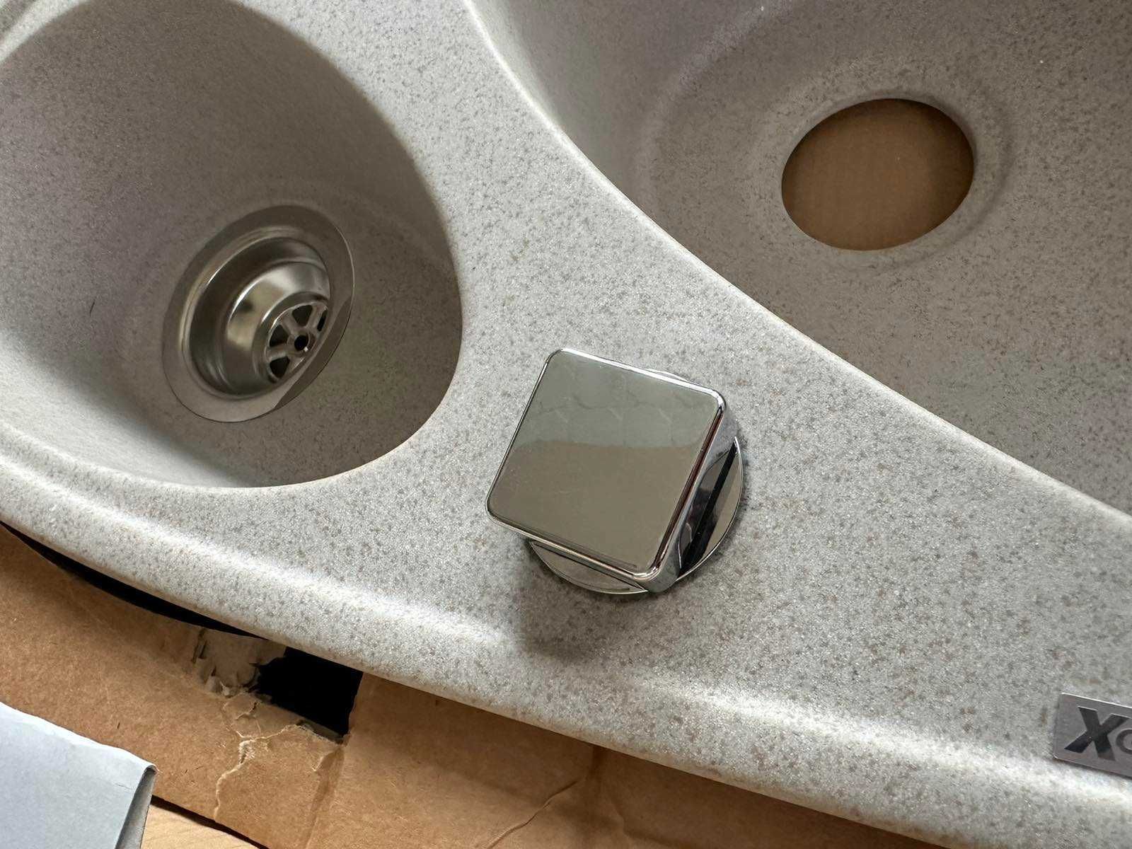 Кухненска гранитна мивка XElipse сива/бежова/черна