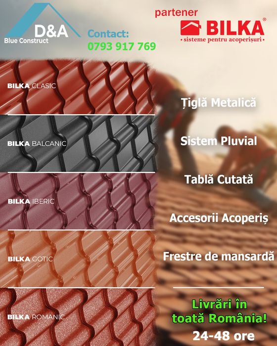 Tabla acoperis Bilka. Cel mai mic preț de din România!