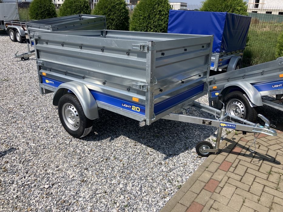 Remorca 750 kg VESTA 20 - 1 Ax , dimensiuni 200 x 130x 37cm