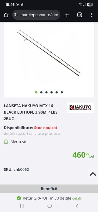 6 lansete 3.96 + 6 Mulinete + rod pod + husa + minciog