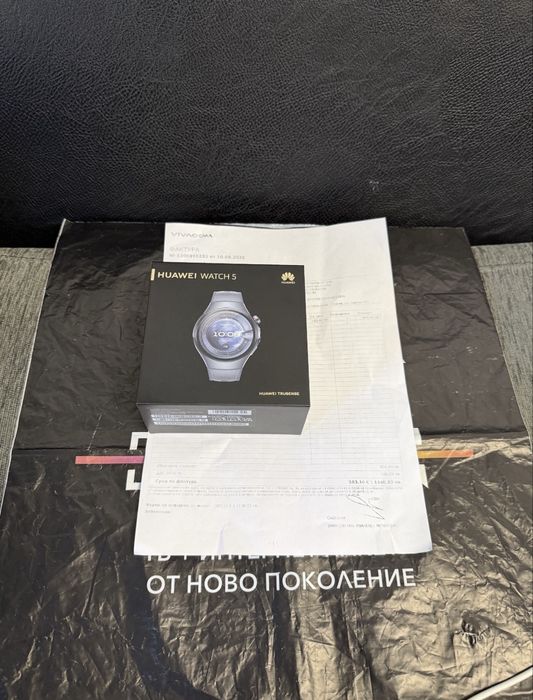 ЧИСТО НОВ 46mm Huawei Watch 5 VIVACOM Гаранция 2027 Purple