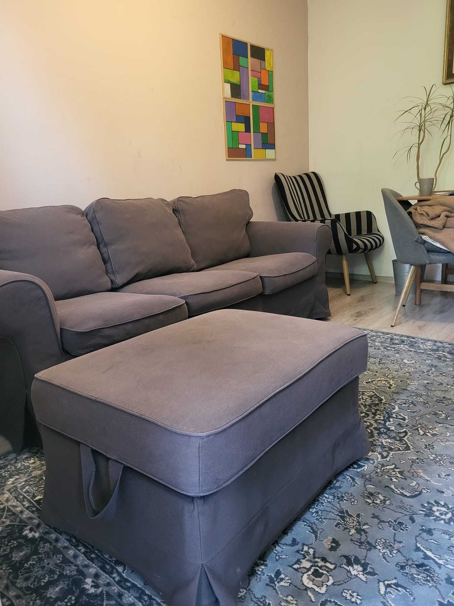 Canapea EKTORP + Taburet IKEA – Super Preț! Confort & Stil!