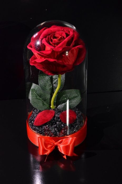 Вечна Роза в Стъкленица / Подарък за Рожден Ден за Жена / Момиче
