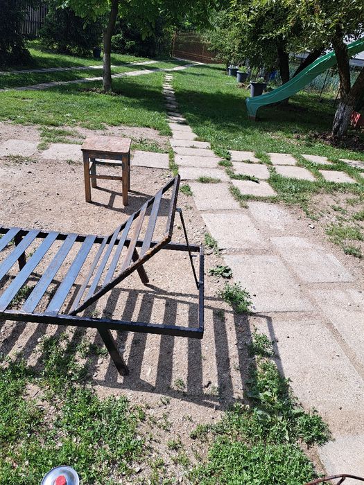 Șezlong metalic din fier forjat