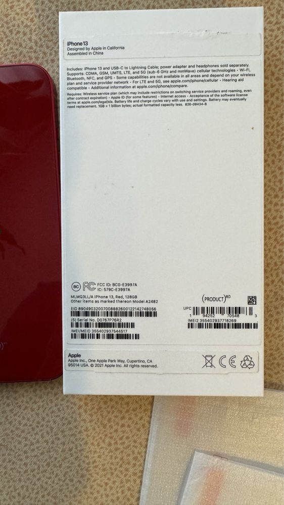 Iphone 13 128 GB red