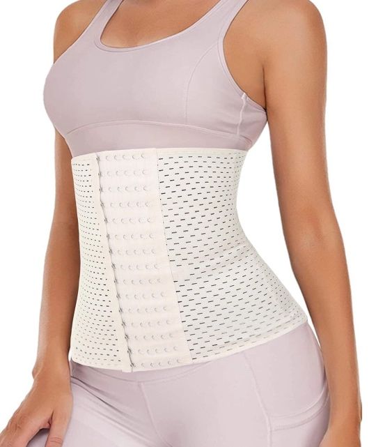 Centura modelatoare tip corset, prindere mos si baba bej