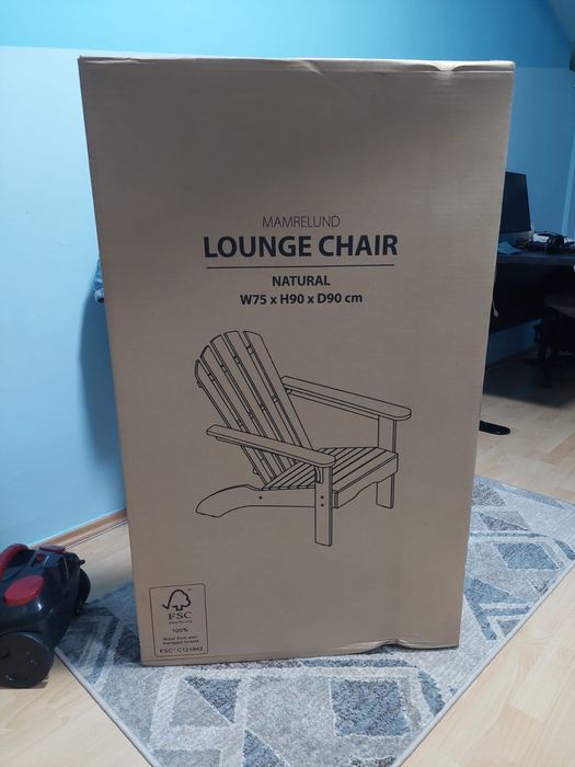Vand MAMRELUND Lounge Chair din lemn masiv de acacia