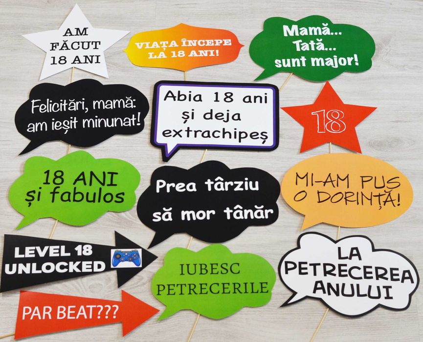propsuri, recuzita foto, mesaje fotografii, pancarte petrecere majorat