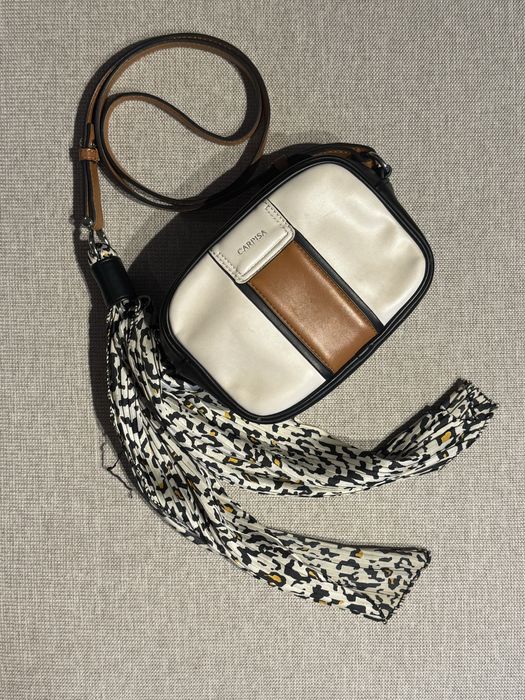 Многоцветна чанта с шал