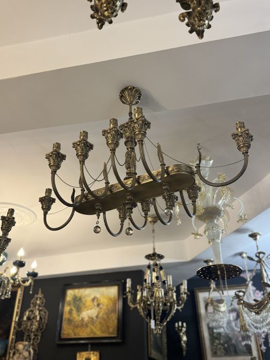 Candelabru bronz masiv- nisipiu-10 brate