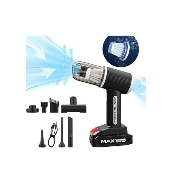 Aspirator portabil si suflanta, 6 accesorii, perfect pentru auto