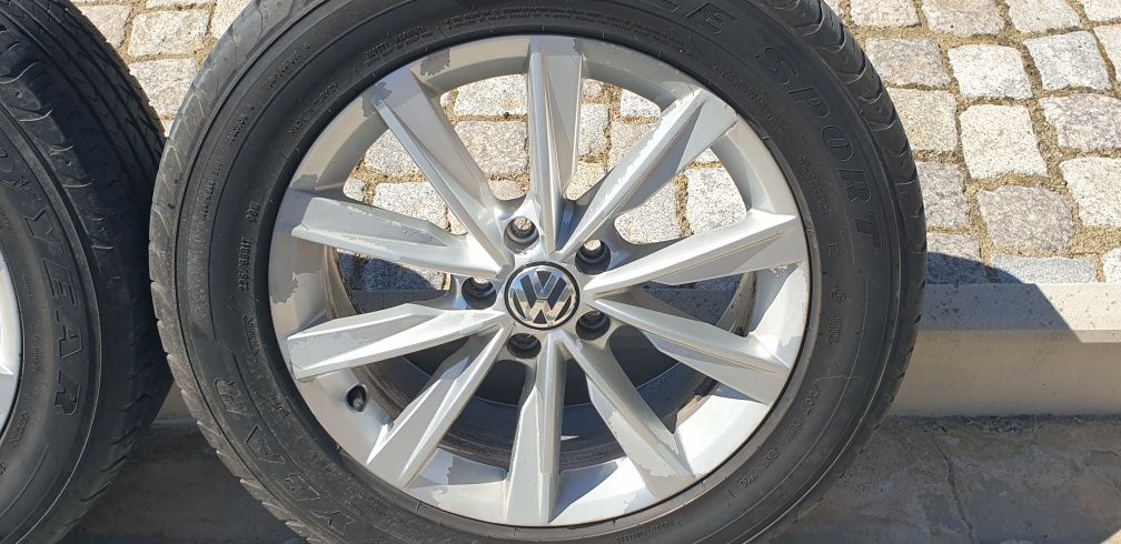 4 броя оригинални джанти VW Tiguan  17" 5x112 с летни гуми.