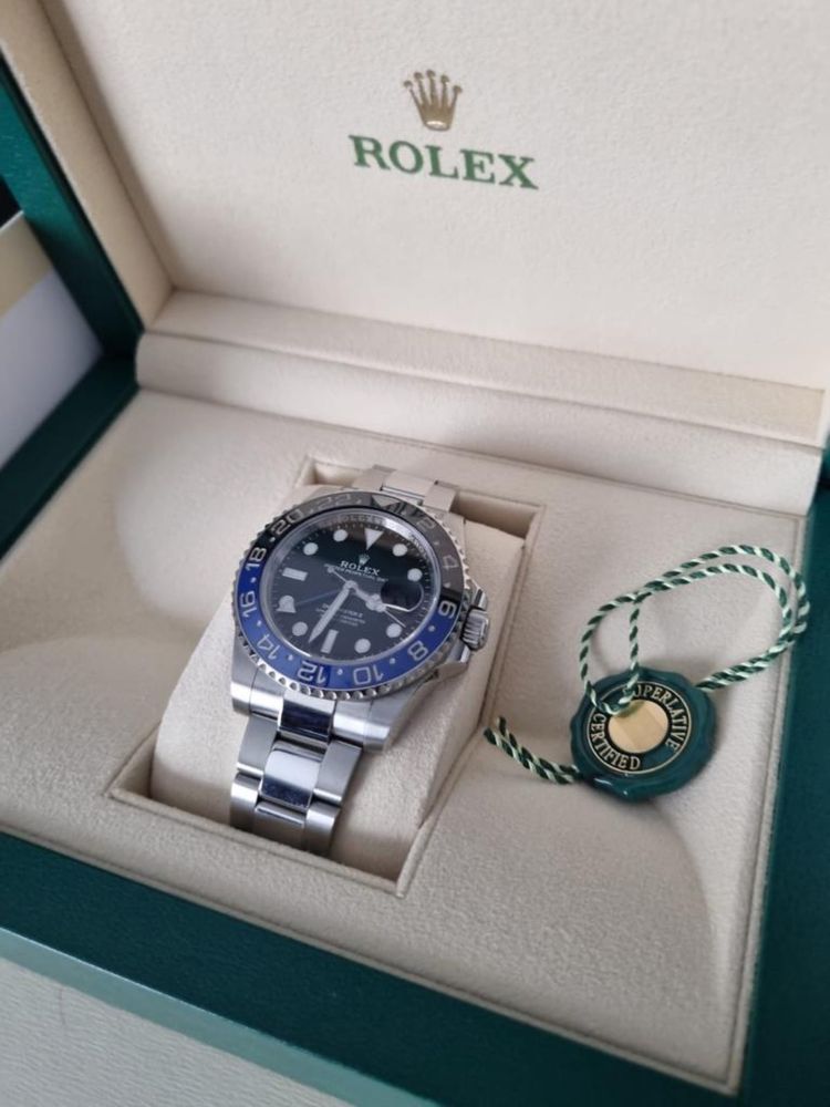 Часовник Rolex GMT Master ll Batman Black Dial Stainless Steel Oyster