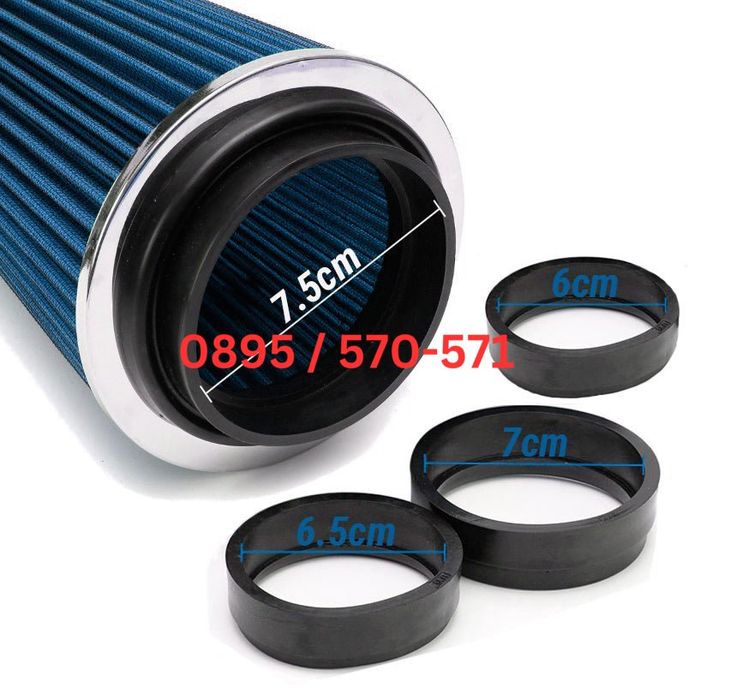 155mm Универсален Спортен Въздушен Филтър Син За Автомобил Конус