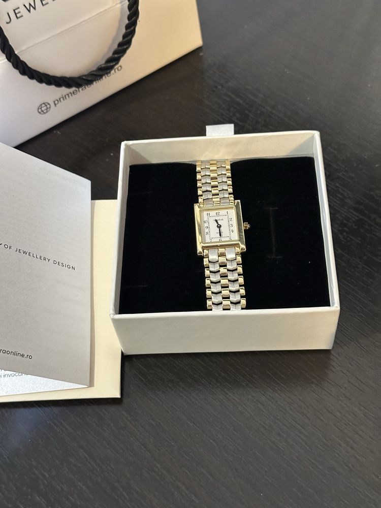 Ceas de mână aur galben și alb Geneve– model elegant – NOU
