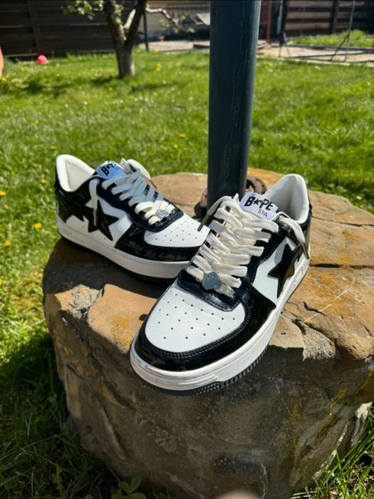 Adidasi Bapesta Black/White 42