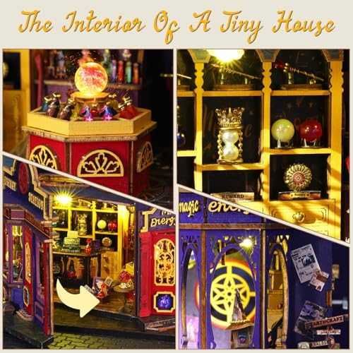 Нова Мини дървена къща с отварящи врати и LED осветление DIY комплект